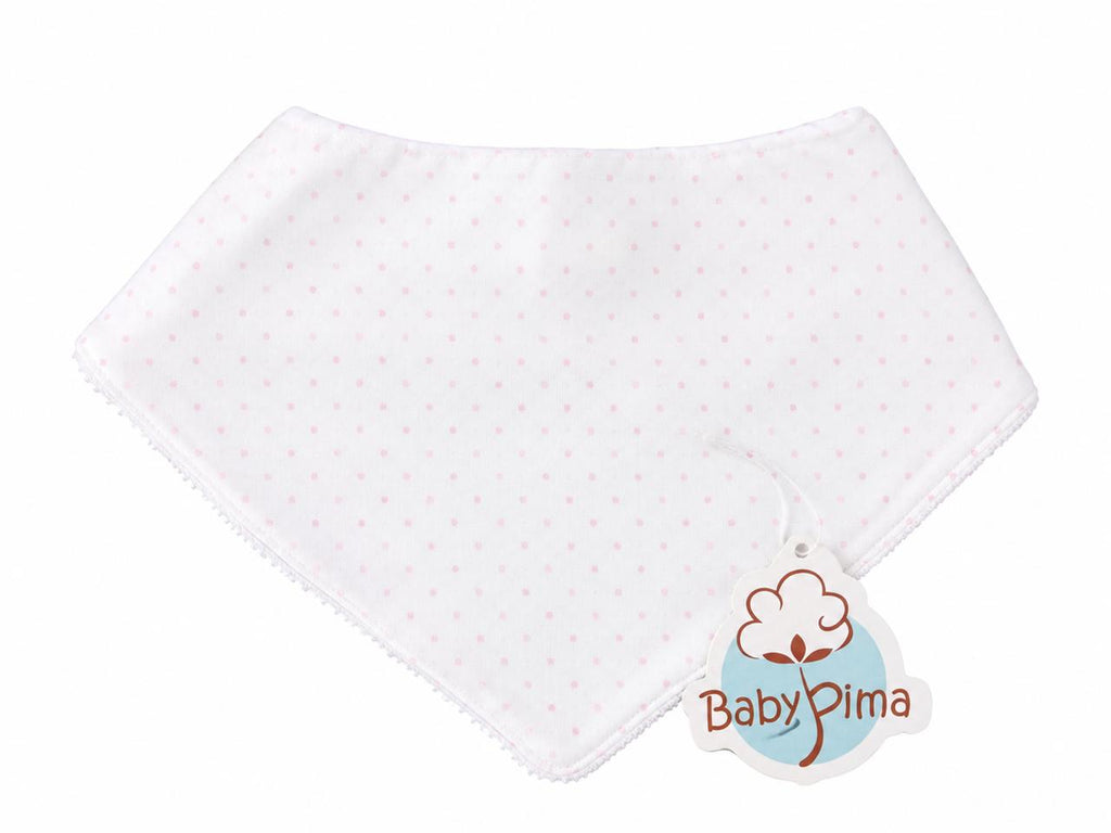 White bandana with pink dots