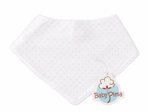 White bandana with pink dots