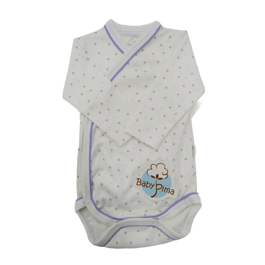 Lilac and grey kimono bodysuit