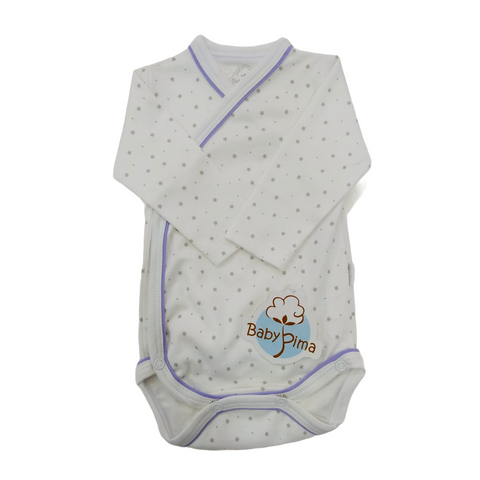 Lilac and grey kimono bodysuit