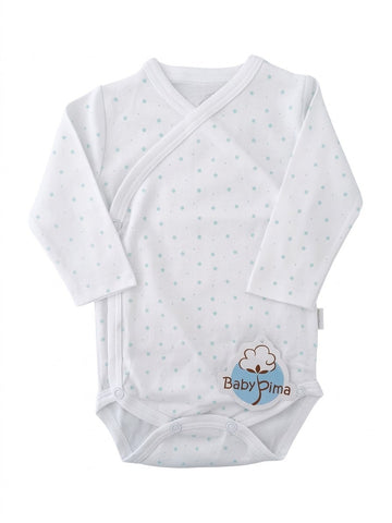 Baby blue stars kimono bodysuit
