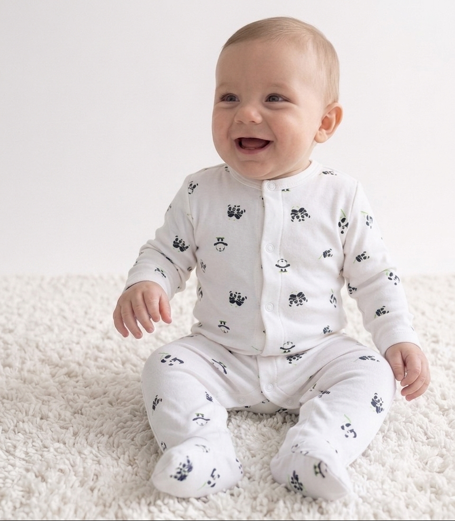 White panda pajama