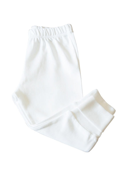 Fold over pants white