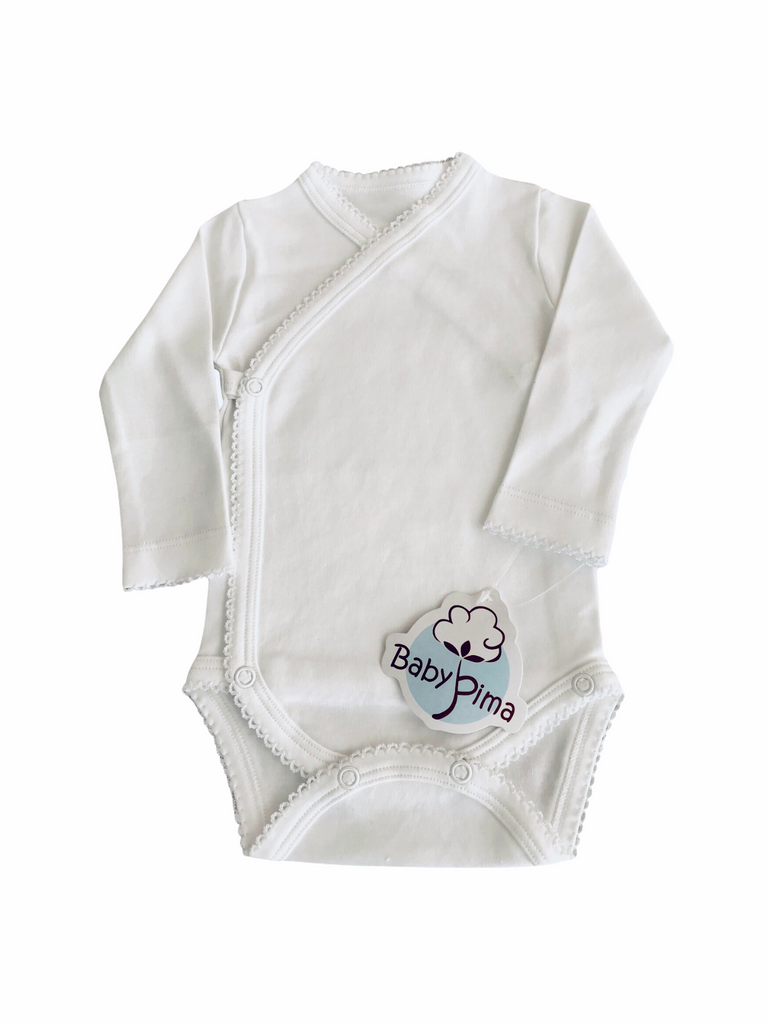 Natural plain kimono bodysuit