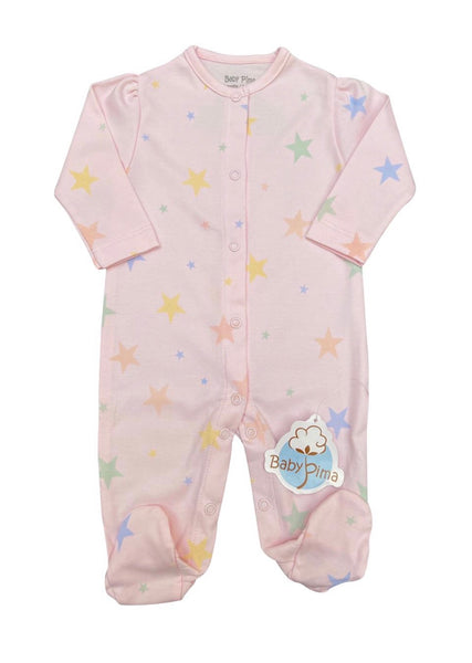 Pink pajama with multicolor stars
