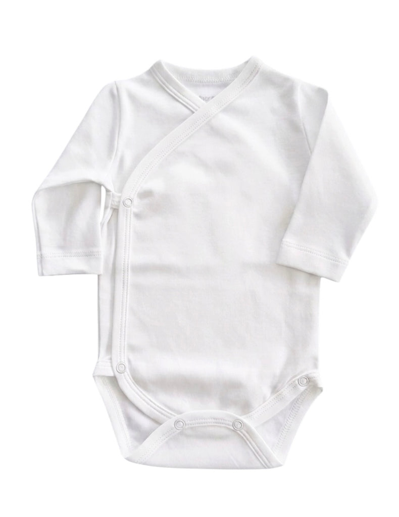 Plain white kimono bodysuit