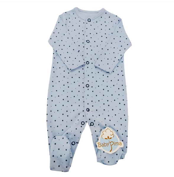 Steel blue pajama with blue stars