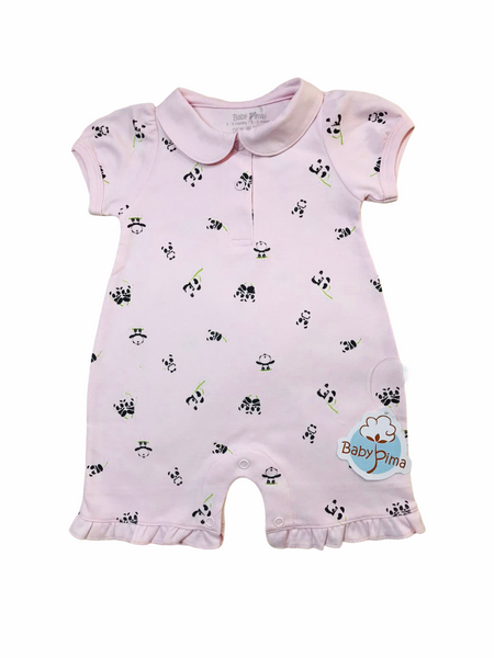 Pink panda romper