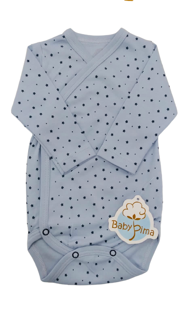 Iron blue and stars kimono bodysuit