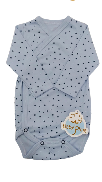 Iron blue and stars kimono bodysuit