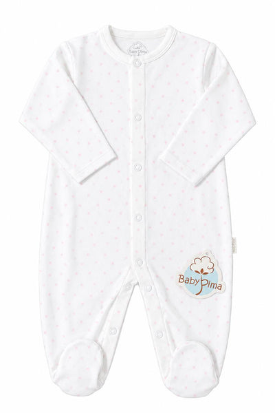 White pajama with pink stars