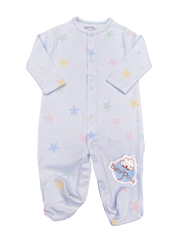 Baby blue pajama with multicolor stars