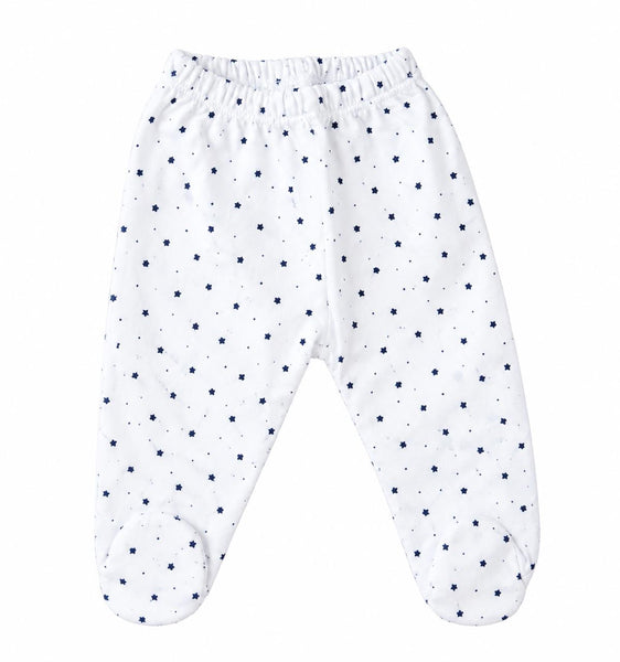 White 4-piece set with blue stars